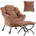 Lazy Chair with Ottoman, Reading Chair with a Pillow, Leisure Sofa Armchair by HomeEastllyHome
