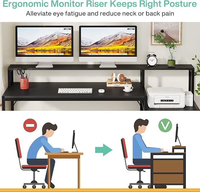 Tribesigns 63 Inch Computer Desk - Image 6