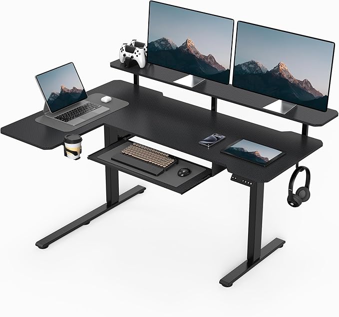 59 Inch L Shaped Standing Desk by Acrolix