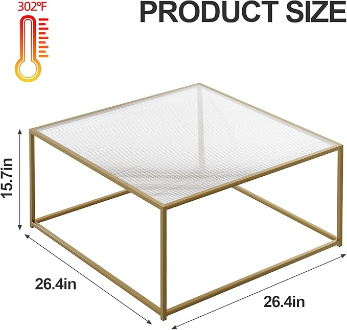 Glass Coffee Table Modern Center Table, Minimalist Coffee Table Sofa Side Tea - Image 2