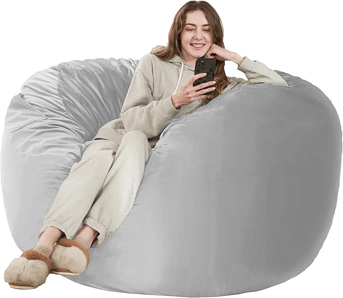 HABUTWAY Bean Bag Chair: Giant 6' Memory Foam Furniture Bean Bag Chair - 6Ft by HABUTWAYMakeYourLifeComfortable