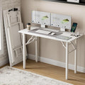 Frylr Small Folding Computer Desk – 43.3 Inch Portable Table by Frylr