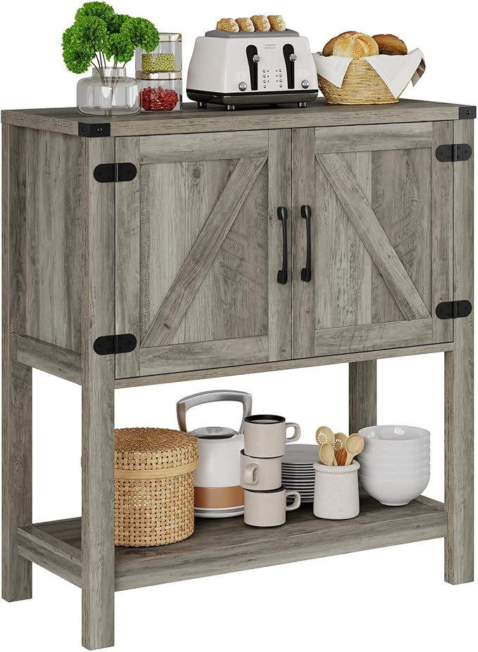Console Table with 2-Door Cabinet Coffee Bar Cabinet Sofa Table, Entryway Table - Image 8