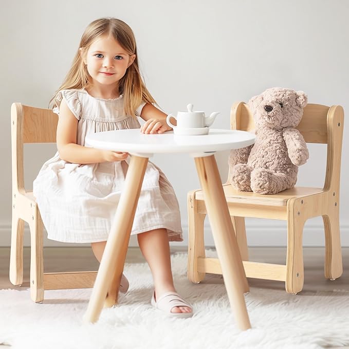 ROBOTIME Kids Wooden Chairs, 2-PCS Toddler Chairs - Image 2