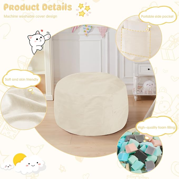 Kids Bean Bag Chair Bed - Image 6