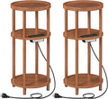 HOOBRO Set of 2 Small Round Side Tables by HOOBRO
