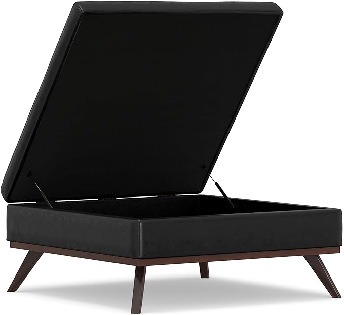 SIMPLIHOME Owen 40 inch Wide Mid Century Modern Square XL Coffee Table Storage - Image 4
