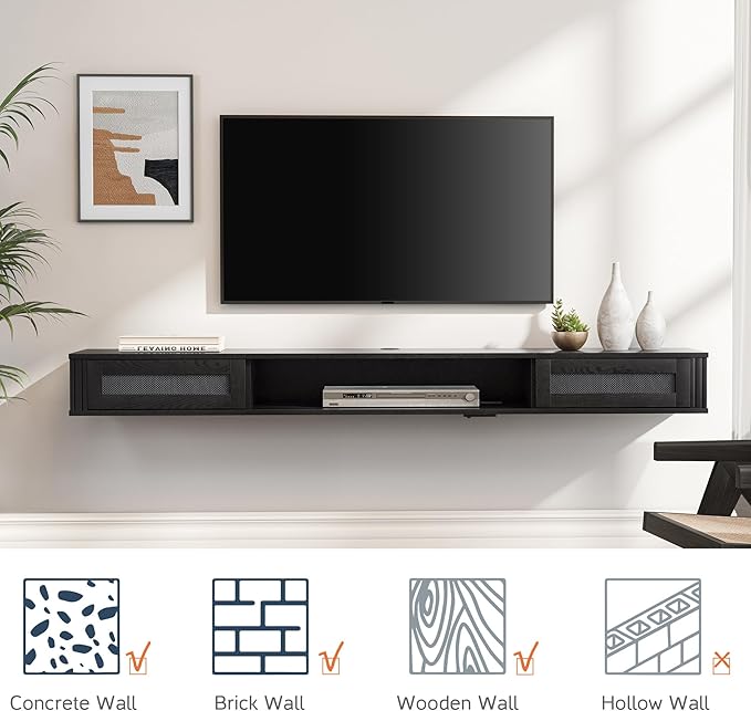 WAMPAT Floating TV Stand Shelf - Image 5
