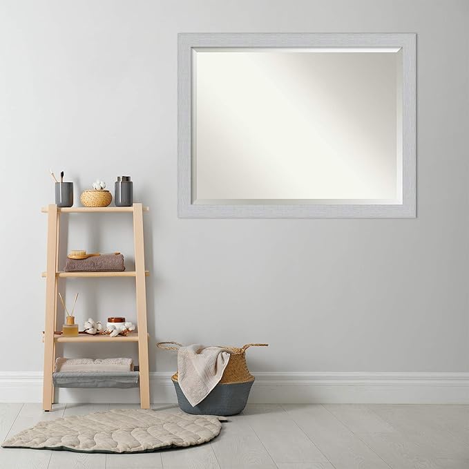 Amanti Art White Bathroom Mirror - Image 6
