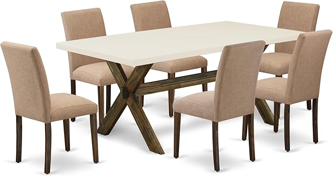 East West Furniture X727AB747-7 7 Piece Dining Room Furniture Set Consist of a by EastWestFurniture