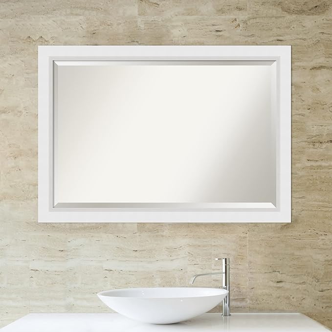 Amanti Art White Bathroom Mirror - Image 5