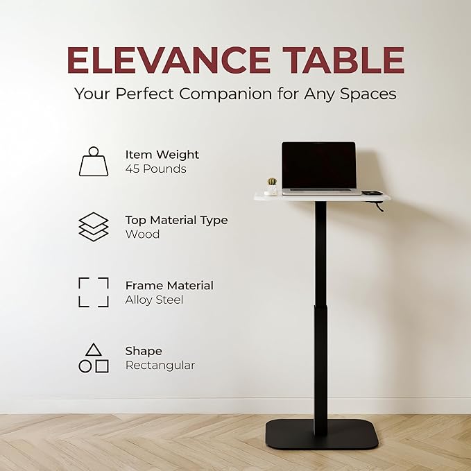 Ergohome™ ELEVANCE Table™ Height Adjustable Side Table - Image 4