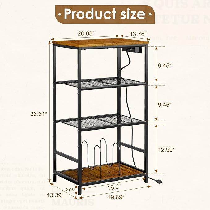 Record Player Stand with Storage, 4 Tier Turntable Stand with Vinyl Record - Image 2
