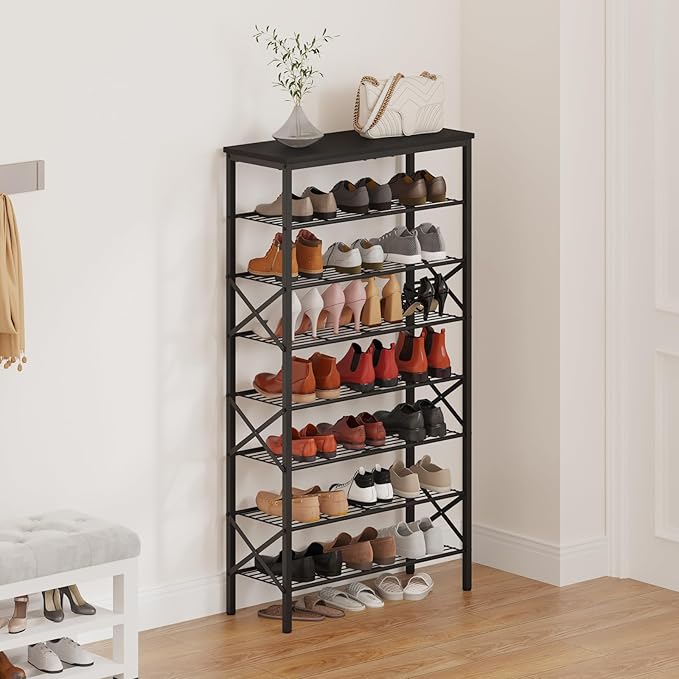 8 Tier Shoe Rack, Large Capacity Shoe Storage Organizer Holds 32 Pairs - Image 2