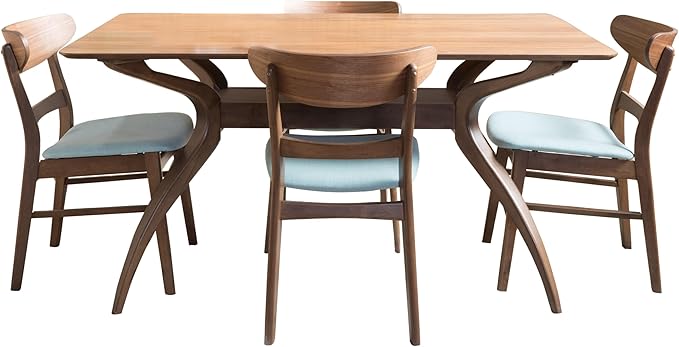 Christopher Knight Home Idalia Curved Leg Rectangular Dining Set, 5-Pcs Set by ChristopherKnightHome