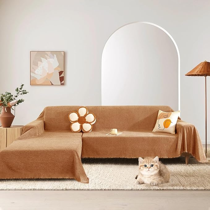 STACYPIK Dark Orange Sofa Cover - Image 8