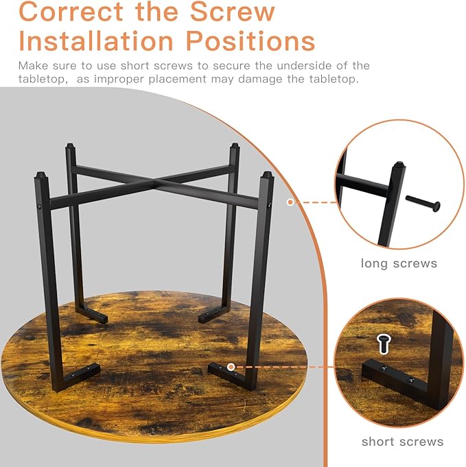 Round Coffee Table, 23.6" Small Coffee Tables - Image 7