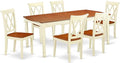 East West Furniture DOCL7-BMK-W 7 Piece Dining Room Furniture Set Consist of a by EastWestFurniture