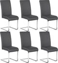 Yaheetech Dining Chairs Set of 6 Modern Faux Leather Upholstered Dining Room by Yaheetech