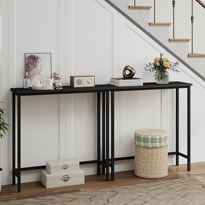 HollyHOME Narrow Console Table, 29.5" Slim Entryway Table, Sofa Stand, Hallway - Image 9