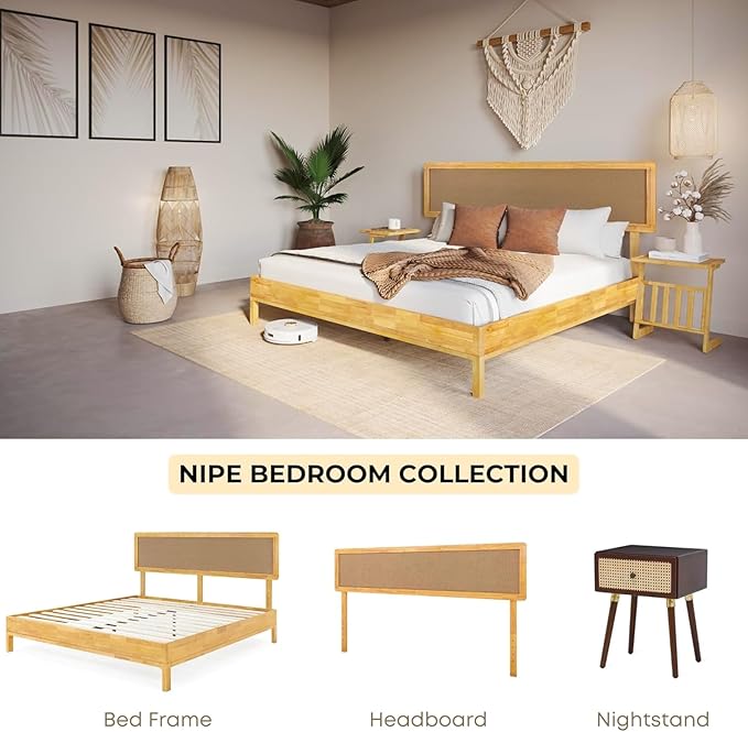 Bme Nipe King 14 Inch Bohemian Bed Frame - Image 6