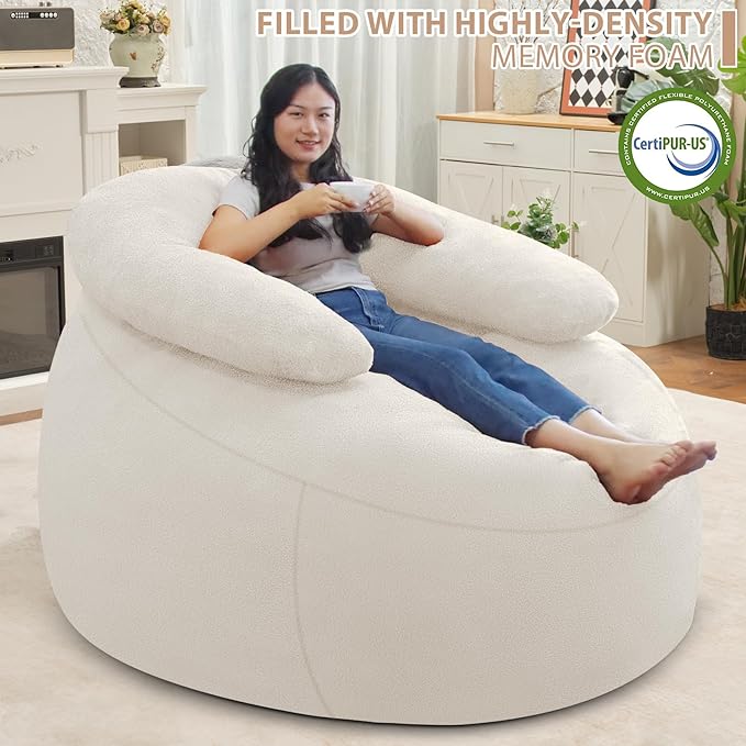 HABUTWAY Bean Bag Chair with U-Shaped Pillow - Image 4