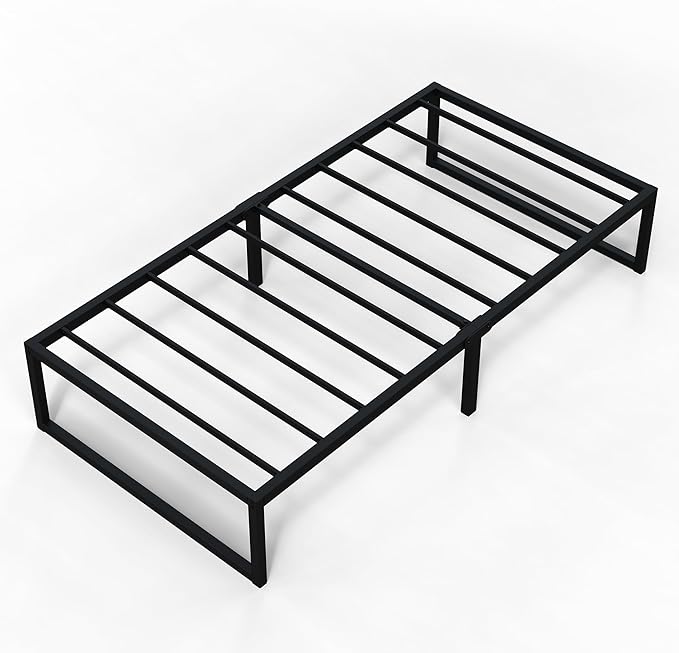 EMODA 14 Inch Narrow Twin Bed Frame 30x75, Heavy Duty Metal Platform No Box - Image 9