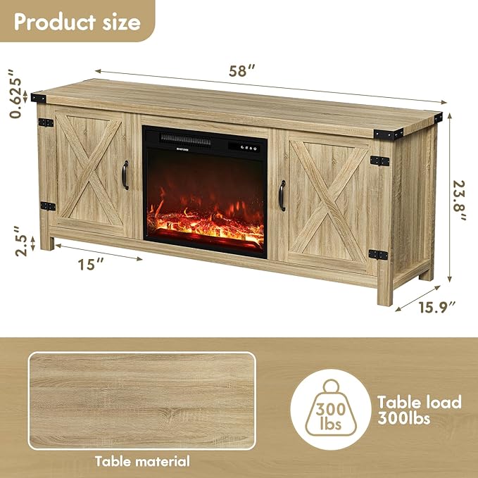 YESHOMY Fireplace TV Stand - Image 10
