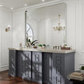 Hasipu Brushed Silver Bathroom Mirror 50x40 Inch Rounded Rectangle Vanity by Whatssuitableisthebest