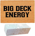Funny Coir Doormat Big Deck Energy Front Door Mat Entryway Outdoor Mats by FNDMCTPS