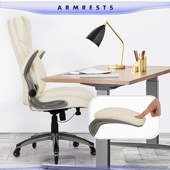 Executive Office Chair-Ergonomic Computer Desk Chair, High Back Leather Chair - Image 7