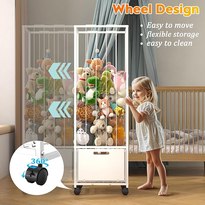 Bukfen Metal Stuffed Animal Storage Zoo Extra Large Stuffed Animal Holder Space - Image 6