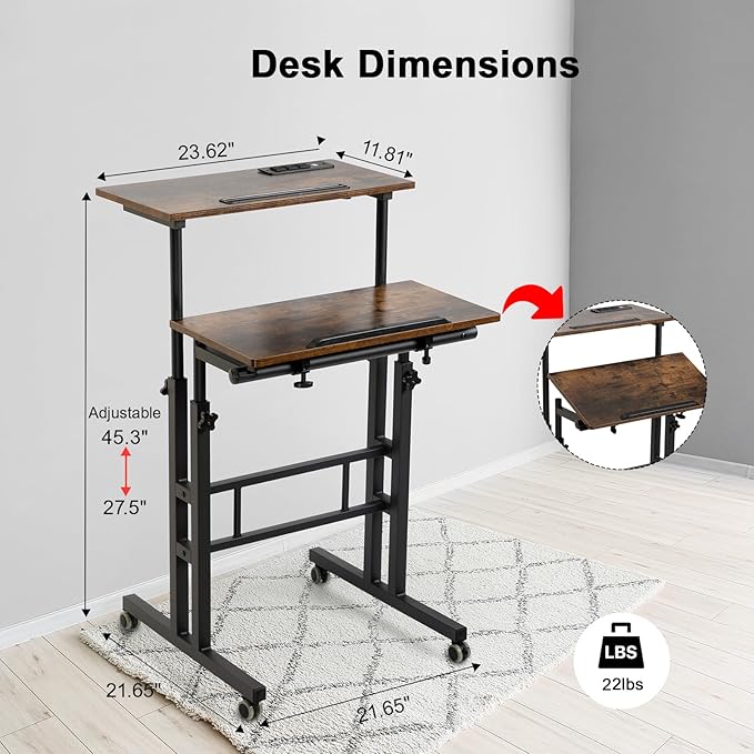 Hadulcet Mobile Standing Desk - Image 2