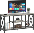FOLUBAN Modern TV Stand for TVs up to 55 Inch, Rustic Wood Entertainment Center by FOLUBAN