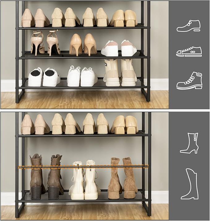 HOOBRO 10-Tier Shoe Rack, 29.5" L Shoe Storage Organizer, Large Capacity Shoe - Image 6