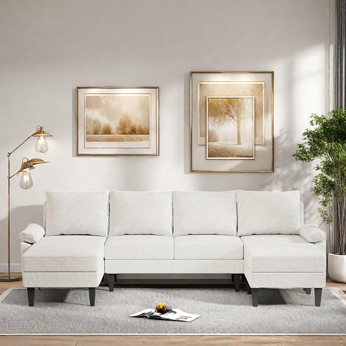 115 Inch U Shaped Sectional Couch - Image 4