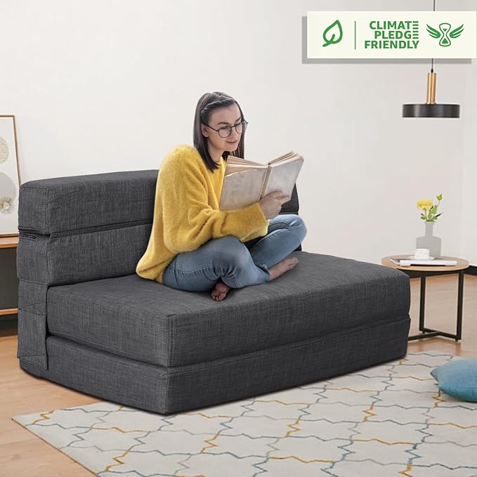 ANONER 60" Fold Sofa Bed Couch Memory Foam - Image 6