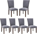 COLAMY Upholstered Parsons Dining Chairs Set of 6, Fabric Dining Room Kitchen by COLAMYINC