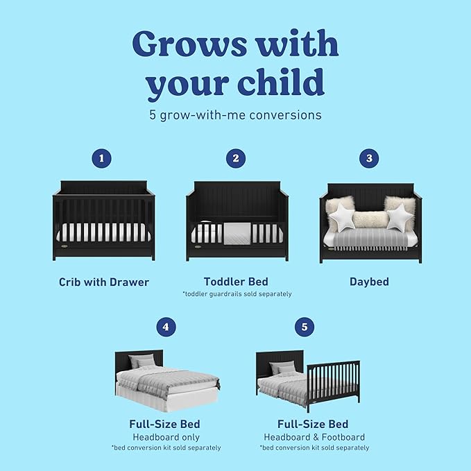 Graco Hadley 5-in-1 Convertible Crib - Image 4