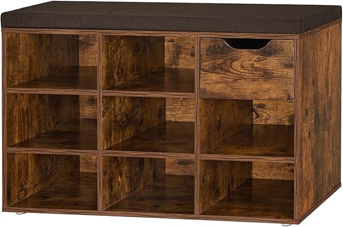 DINZI LVJ Shoe Bench, Entryway Storage Bench by DINZILVJ