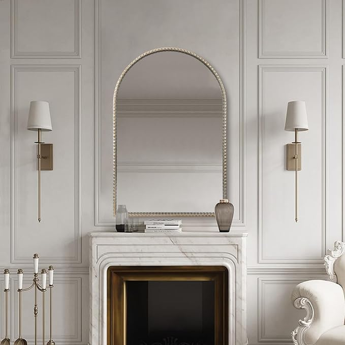 24"x36" Antique Silver Arch Mirror - Image 4