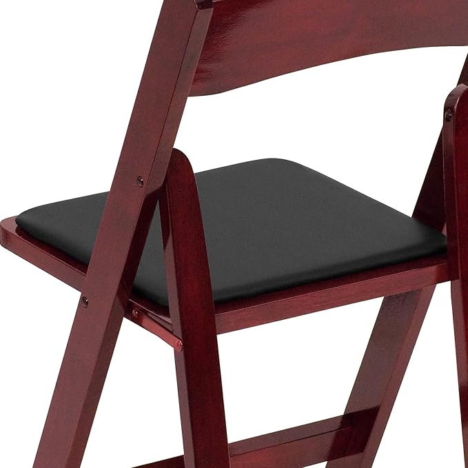 Flash Furniture 2 Pack HERCULES Series Mahogany Wood Folding Chair - Image 9