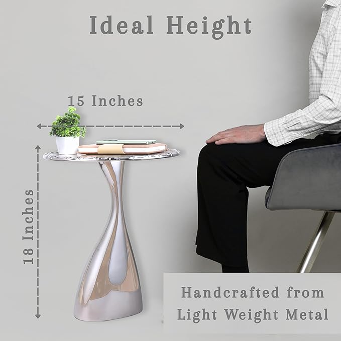 CLEENTABLE Coffee Round Side Table - Image 3