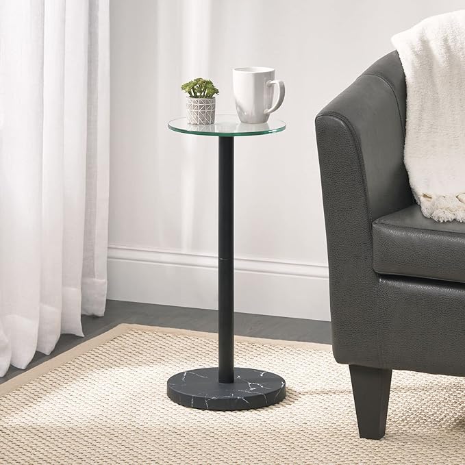 mDesign Glass Top Side/End Drink Table - Image 5