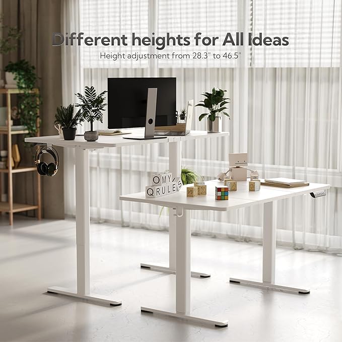 Claiks Electric Standing Desk, Adjustable Height Stand up Desk, 63x24 Inches - Image 4