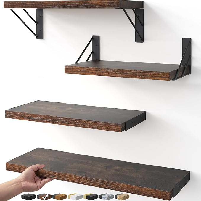 BAYKA Wall Shelves for Bedroom Decor, Floating Wall Shelves for Living Room by BAYKA