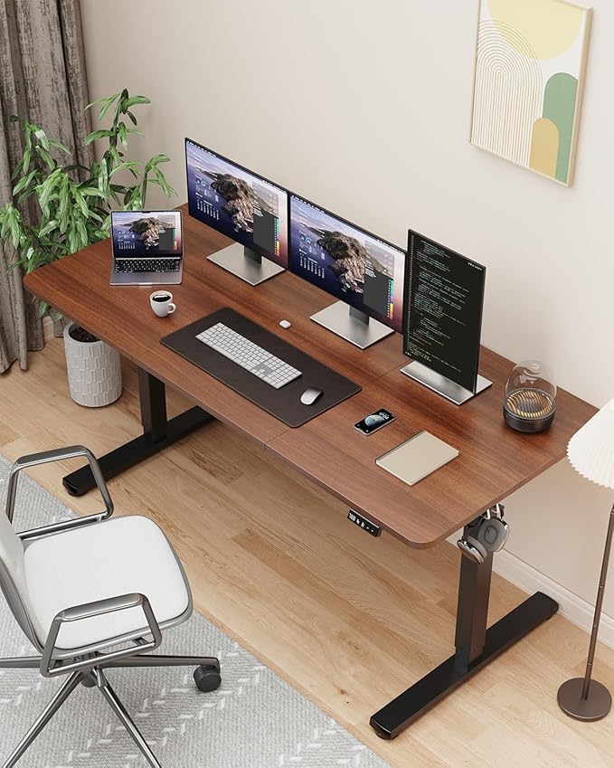 Standing Desk, Large Height Adjustable Electric Stand up Desk, 55 x 24 Inches - Image 2