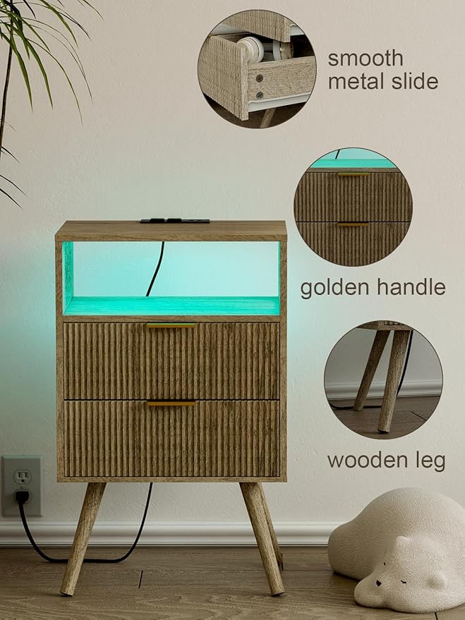 Nightstand, Modern Bedside Table - Image 4