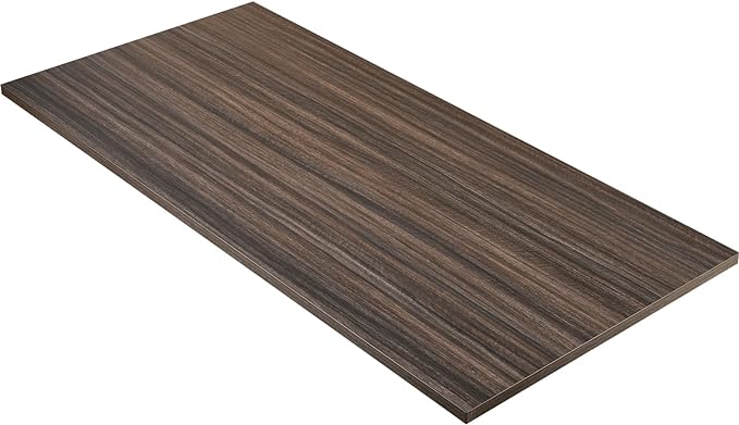 Kaboon Universal Tabletop 60"x18", Solid One-Piece Melamine Table Top, Double by Kaboon