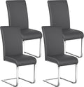 Yaheetech Dining Chairs Set of 4 Modern Faux Leather Upholstered Dining Room by Yaheetech